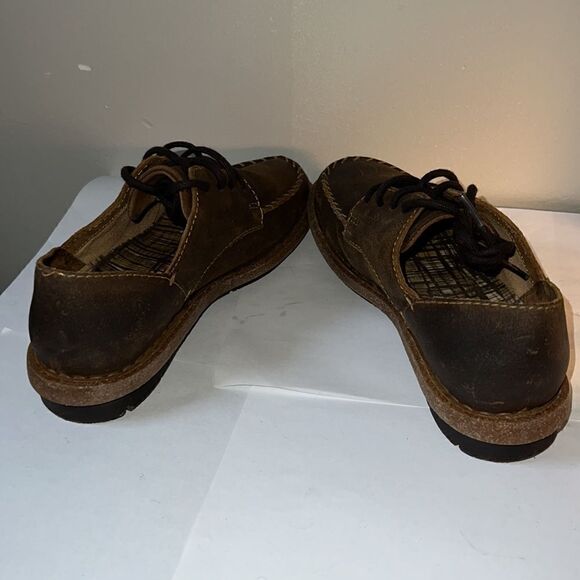 BORN Brown Thyra Distressed Leather Lace Up Shoes-7.5 - Picture 5 of 8